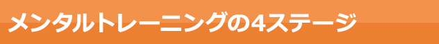 1 自発的な深い2 リラックセーション3 自己暗示イマージェリー（イメージトレーニング）4 メンタルアローザル